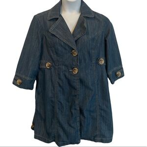 Mwah Jeans Lightweight Denim Jacket. Size 14/16W